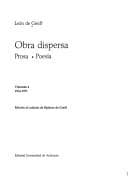 Tapa de Obra dispersa