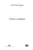 Tapa de Crítica e Tradução