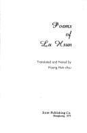 Tapa de Poems of Lu Hsun