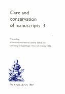 Tapa de Care and conservation of manuscripts