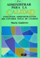 Tapa de Administrar Para La Calidad/ Quality Administration