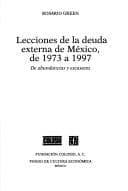 Tapa de Lecciones de la deuda externa de México, de 1973 a 1997