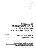 Tapa de Manual de organizacion de la administracion publica paraestatal