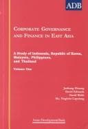 Tapa de Corporate governance and finance in East Asia