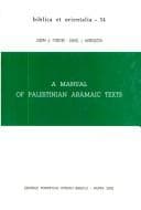 Tapa de Manual of Palestinian Aramaic Texts
