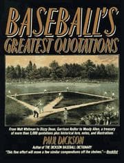 Tapa de Baseball's Greatest Quotations