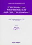 Tapa de New developments of integrable systems and long-ranged interaction models