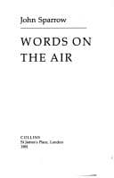 Tapa de WORDS ON THE AIR