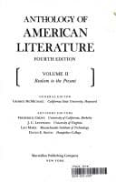 Tapa de Anthology of American literature
