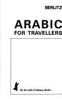 Tapa de Berlitz Arabic for Travellers