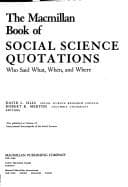 Tapa de The Macmillan Book of Social Science Quotations