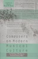 Tapa de Composers on modern musical culture