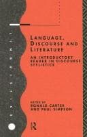 Tapa de Language, discourse, and literature