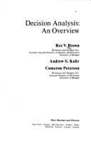 Tapa de Decision Analysis