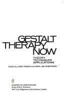 Tapa de Gestalt Therapy Now