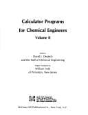 Tapa de Calculator Programmes for Chemical Engineers