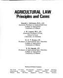 Tapa de Agricultural Law-Princ/Cases -Wb/39