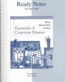 Tapa de Ready Notes to accompany Essentials of Corporate Finance