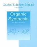 Tapa de Organic Synthesis Solutions Manual