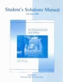 Tapa de Student's solutions manual for use with Intermediate algebra, Julie Miller, Molly O'Neill
