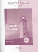 Tapa de Minitab Manual t/a Elementary Statistics