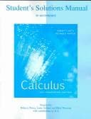 Tapa de Student's solutions manual to accompany Calculus