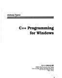 Tapa de C++ Programming for Windows/Book and Disk