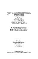 Tapa de Environmental design and human behavior