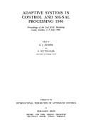 Tapa de Adaptive Systems in Control and Signal Processing, 1986