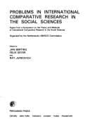 Tapa de Problems in International Comparative Research in the Social Sciences
