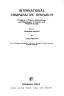 Tapa de International comparative research