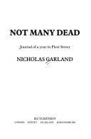 Tapa de Not Many Dead