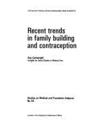 Tapa de Recent trends in family building and contraception