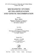 Tapa de Mechanistic Studies of Deoxyribonucleic Acid Replication and Genetic Recombination (ICN-UCLA symposia on molecular and cellular biology)