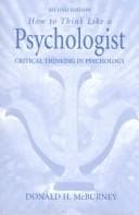 Tapa de How to Think Like a Psychologist