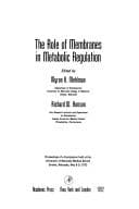 Tapa de The Role of membranes in metabolic regulation