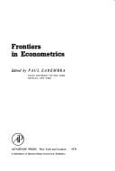 Tapa de Frontiers in Econometrics (Economic theory and mathematical economics)