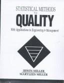 Tapa de Statistical Methods for Quality