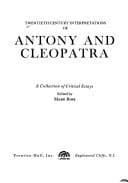 Tapa de Shakespeare's "Antony and Cleopatra" (20th Century Interpretations)