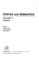 Tapa de Syntax and Semantics