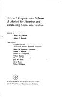 Tapa de Social experimentation: a method for planning and evaluating social intervention