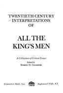 Tapa de Twentieth Century Interpretations of All the King's Men