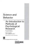 Tapa de Science and Behavior