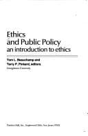 Tapa de Ethics and public policy