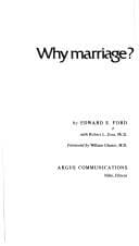 Tapa de Why Marriage?