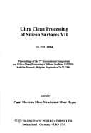 Tapa de Ultra clean processing of silicon surfaces VII
