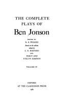 Tapa de The Complete Plays of Ben Jonson