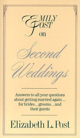 Tapa de Emily Post on second weddings