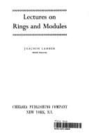 Tapa de Lectures on Rings and Modules