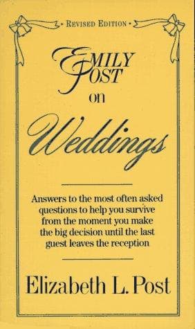 Tapa de Emily Post on weddings